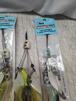 4 Z MAN QUADZILLA Collapsible 4 Arm Spinnerbait Umbrella Rig Fishing Lures  - Thumbnail 3