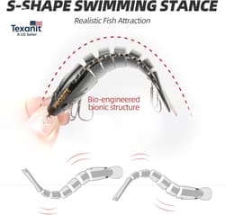 5PCS Lifelike Fishing Lures – Multi-Jointed Swimbait for Bass, Trout, Crappie, W - Thumbnail 4