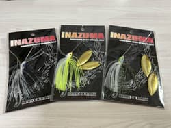 ② New Dranckrazy Anaconda Head Spinnerbait INAZUMA 1/2oz 3-color set W1.08 - Thumbnail 1