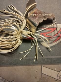 Terminator Titanium Single Blade Original Buzzbait 3/8 Oz White Used - Thumbnail 1