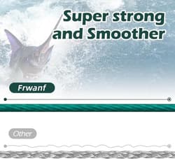 NEW Frwanf Fishing Line 8-Strand Braided PE Line 1000m Size 1 Black for - Thumbnail 4