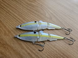 (2) Strike King Sexy Swimmer Jointed Swimbait Fishing Lures, DISCONTINUED - Thumbnail 1