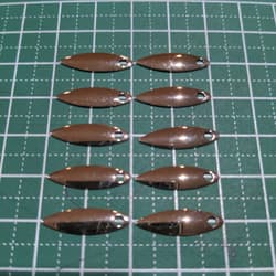 1 Silver Willow Leaf Blade 10 Pieces Metal Jig Head Rubber Vibration Custom Part - Thumbnail 3