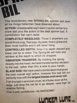 TUFF FIND!Unknown chatterbait,LIVING RUBBER SKIRT!!!spring Bil Lure Discontinued - Thumbnail 10