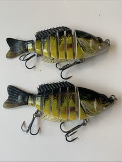 Lot Of 3 Hard Body Swimbait Fishing Lures Lucky Strike Live Series Savage Gear - Thumbnail 6