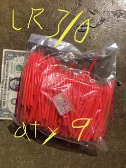 Bulk Pack Surge Tube Lt Red 3/0 Cut Trolling Saltwater Lures Striper Eel Rig - Thumbnail 5