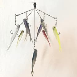 Alabama Rig Bama Fish Roller Ghost Wire Complete Set Used for Bass Fishing - Thumbnail 2