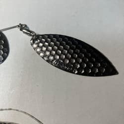 Evergreen D Zone Spinnerbait Double Blade Silver Black Metal Used - Thumbnail 5