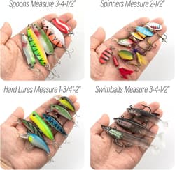 60-Piece Spinnerbait Fishing Lures Kit - Complete Tackle for Enthusiasts - Thumbnail 8