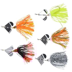 5Pcs Bass Fishing Lures Spinner Baits Buzzbait Jigging Lures Swimbait Jig Lures - Thumbnail 1