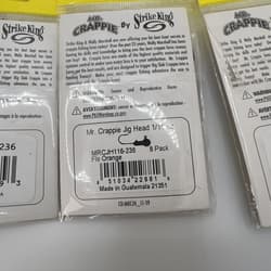 Strike King Mr. Crappie Jig Heads Lot of 5 Packs 1/32 & 1/16 oz ~40 Total NEW - Thumbnail 9