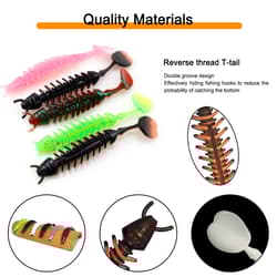 FREE FISHER 182pcs Fishing Soft Swimbaits Set,Fishing Jigs Aritificial Worms Kit - Thumbnail 4