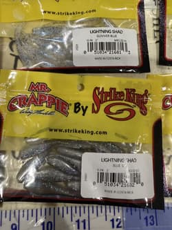 10X Mix Lot Strike King Panfish Mr Crappie Curly Tail Grub Fishing Lures - Thumbnail 8