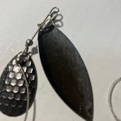 Evergreen D Zone Spinnerbait Double Blade Silver Black Metal Used - Thumbnail 8