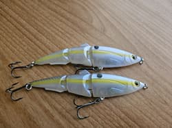 (2) Strike King Sexy Swimmer Jointed Swimbait Fishing Lures, DISCONTINUED - Thumbnail 2