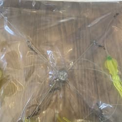 9” Umbrella Rig 4 Arm 11” With 5.5” Squid (9)  8/0 Mustad New Chartreuse Green - Thumbnail 4