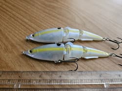 (2) Strike King Sexy Swimmer Jointed Swimbait Fishing Lures, DISCONTINUED - Thumbnail 3