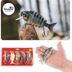 5PCS Lifelike Fishing Lures – Multi-Jointed Swimbait for Bass, Trout, Crappie, W - Thumbnail 5