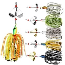 Spinnerbait Bass Fishing Lures Kit,6pcs Spinner Baits Bass Fishing Lures Type A - Thumbnail 1