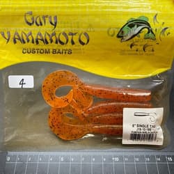 818318 Gary Yamamoto 6 Inch Jumbo Gloves 4 Pieces 186 Pumpkin Black Flk Conditio - Thumbnail 1