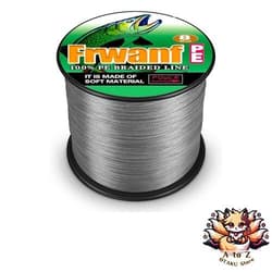 NEW Frwanf 8-Strand Braided PE Fishing Line 1000m Gray for Freshwater Salt - Thumbnail 1