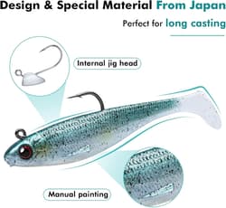 Ultra-Realistic 3.5'' Soft Swimbaits - Ideal for Crappie, Walleye & Pike Fishing - Thumbnail 6