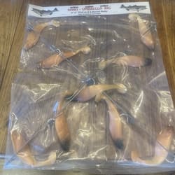 9” Umbrella Rig 4 Arm 11” With 6” Shad (9)  Pearl Black Head  8/0 Mustad New Pkg - Thumbnail 1
