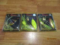 Lot of 3 Picasso Spinnerbait Lures- Vintage Old Stock New in Pack - Thumbnail 1