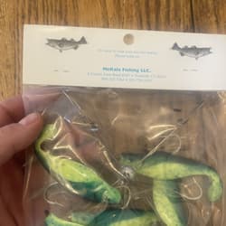 7” Umbrella Rig 4 Arm With 4” Shad (5) Green Chart.New In Package McKala Fishin - Thumbnail 6