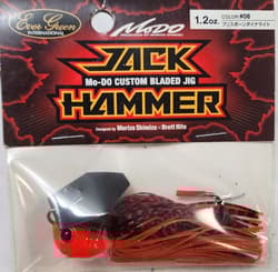 RARE 1.2 oz Modo Z-man Evergeen Jack Hammer Fire Craw Chatterbait bladed jig - Thumbnail 1