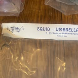 9” Umbrella Rig 4 Arm 11” With 5.5” Squid (9)  8/0 Mustad New Pkg Blue/pink Pep - Thumbnail 14