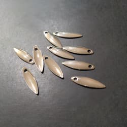 Easy Custom 10 Silver Willow Leaf Parts Blade 20Mm Metal Jig Head Minimal - Thumbnail 1