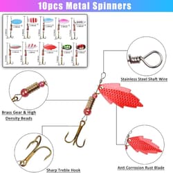 Lifelike Soft Swimbaits Feather Tail Lures Set - Thumbnail 8