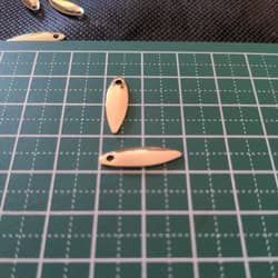 Easy Custom 10 Silver Willow Leaf Parts Blade 20Mm Metal Jig Head Minimal - Thumbnail 2