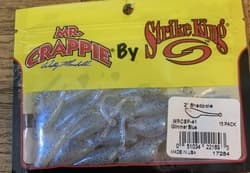 Mr. Crappie MRC8P-41 Strike King 2” Shadpole Glimmer Blue-1pk of 15pcs-Brand New - Thumbnail 1