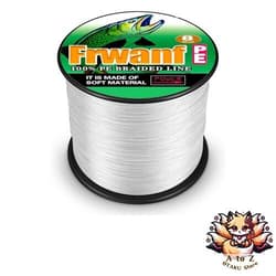 NEW Frwanf Fishing Line 8-Strand Braided PE Line 1000m Size 5 White for - Thumbnail 1