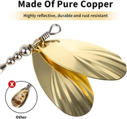 3PCS Premium Bass Fishing Buzzbait Kit Multicolor Swimbaits Hard Metal Lures US - Thumbnail 5