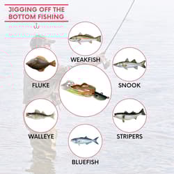 4 New Bearded Buzzbait Bucktail Saltwater Jigs Flounder, Fluke, Bass, Bluefis... - Thumbnail 7