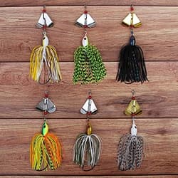 Spinnerbait Bass Fishing Lures Kit,6pcs Spinner Baits Bass Fishing Lures Type A - Thumbnail 7
