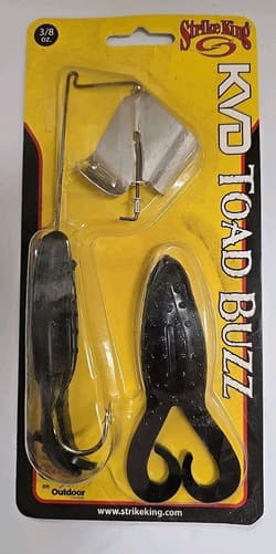 LOT OF 3 STRIKE KING 3/8 OZ KVD TOAD BUZZ BASS BUZZBAIT FISHING LURES 3 COLORS - Thumbnail 3