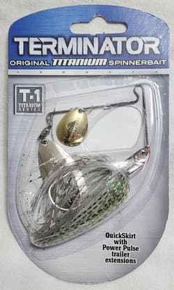 RARE Terminator T1 Titanium Snap Back Spinnerbait 3/8 oz Emerald Shiner Shad - Thumbnail 1