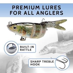 DMSE Fishing Lures for Bass Trout Crappie, Lifelike Swimbait 3 Piece,5.3",0.9oz - Thumbnail 4