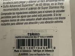 Terminator Super Stainless Rig 8" Gold Shiner TSR883 – Umbrella A-Rig S-1 Series - Thumbnail 4