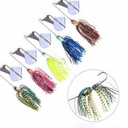 5PCS/Lot 16g Spinnerbait Blade Bait Rubber Skirt Buzzbait Fishing Lures Tackle - Thumbnail 3