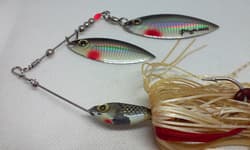 Vtg Bagley SpinnerBait Prizm Image Shad/Wht/Gld 1/2oz  Spinnerbait fishing Lure - Thumbnail 2