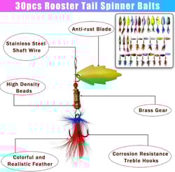 Lifelike Soft Swimbaits Feather Tail Lures Set - Thumbnail 5