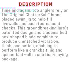 Zman Chatterbait 3/8 oz Sinking Lure Green Pumpkin (0133) - Thumbnail 3