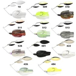 NEW Keitech T-Bone Spinnerbait Double Willow DW 1/2oz #509 White Char - Thumbnail 2