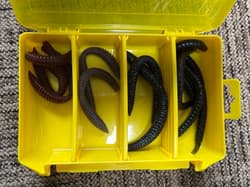 Fishing Lure Depth 50 bags of worms  5 tackle boxes  2 box cases - Thumbnail 8