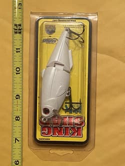 STRIKE KING LURES Discontinued 4" KING SHAD Hard Body SWIMBAIT WHITE PEARL SHAD! - Thumbnail 1